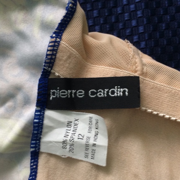 Pierre Cardin Blue Gold Print Bathing Suit VTG - Picture 8 of 8